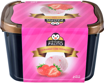 Sorvete Morango com Pedaços (1,5L)
